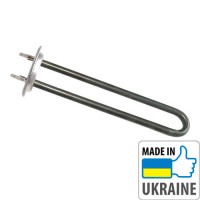 ТЭН 1,3+0,7 кВт гнутый с трубками под 2 термодатчика под анод М6 (нержавеющая сталь)