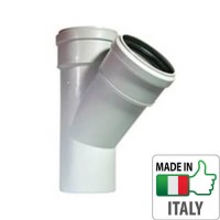 Тройник монтажный бесшумной канализации Valsir Silere O58/58х45°, 222005