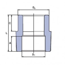 PP-R Муфта переходная ВН 40x20мм, Wavin Ekoplastik, SRE14020XX PP-R Муфта переходная ВН 40x20мм, Wavin Ekoplastik, SRE14020XX