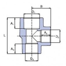 PP-R трійник перехідний з двох боків 25x20x20мм, Wavin Ekoplastik, STKR0252020 PP-R трійник перехідний з двох боків 25x20x20мм, Wavin Ekoplastik, STKR0252020