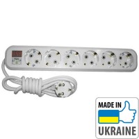 Однофазне реле контролю напруги вилка-розетка ZUBR P616y, 16А, 3кВт