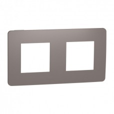⚡Рамка 2-х постовая Unica New шоколад/белый (NU280416)