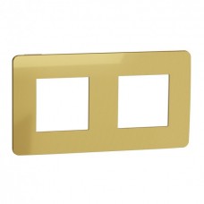 ⚡Рамка 2-х постовая Unica New золото/белый (NU280459)