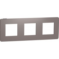 ⚡Рамка 3-х постова Unica New шоколад/антрацит (NU280617)