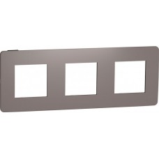 Рамка 3-х постовая Unica New шоколад/антрацит (NU280617)