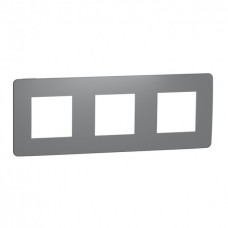 ⚡Рамка 3-х постовая Unica New дымчато-серый/белый (NU280621)