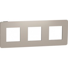 Рамка 3-х постовая Unica New песочный/антрацит (NU280628)