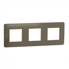 Рамка 3-х постова Unica New бронза/білий (NU280650)