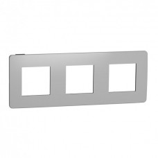 Рамка 3-х постова Unica New хром/антрацит (NU280656)