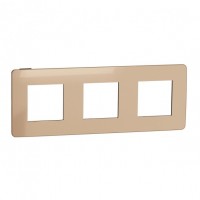 ⚡Рамка 3-х постовая Unica New медь/антрацит (NU280658)