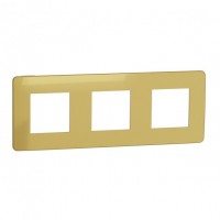 ⚡Рамка 3-х постовая Unica New золото/бежевый (NU280660)
