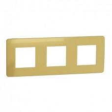 Рамка 3-х постова Unica New золото/бежевий (NU280660)