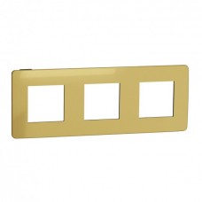 ⚡Рамка 3-х постовая Unica New золото/антрацит (NU280662)