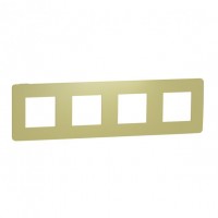 ⚡Рамка 4-х постовая Unica New зеленое яблоко/бежевый (NU280812)