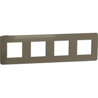 ⚡Рамка 4-х постовая Unica New бронза/антрацит (NU280852)