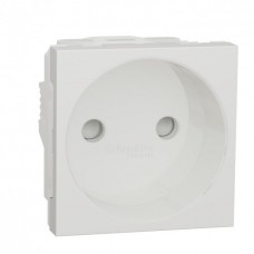 ⚡Розетка без заземлення з шторками 16А гвинт. заж, 2 мод. Unica New біла (NU303318)