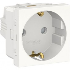 ⚡Розетка з з/к, зі шторками 16А гвинтовий зажим Unica New біла (NU303718)