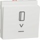 ⚡Выключатель карточный с подсветкой 10А 2 модуля Unica New белый (NU328318)