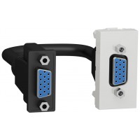 ⚡Розетка HD15 female (VGA) 1 модуль Unica New белая (NU343218)